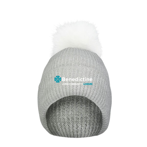Pacific Headwear - Faux Fur Pom Beanie - Embroidered Logo Thumbnail