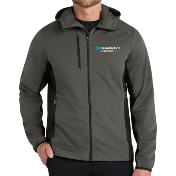 Port Authority® Active Hooded Soft Shell Jacket - Embroidered Logo Thumbnail