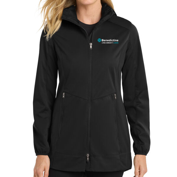 Port Authority® Women's Active Hooded Soft Shell Jacket - Embroidered Logo Thumbnail