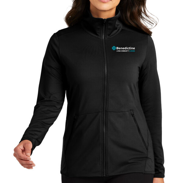 Port Authority® Women's Accord Stretch Fleece Full-Zip - Embroidered Logo Thumbnail