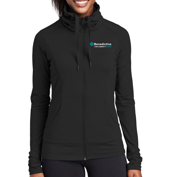Sport-Tek® Women's Sport-Wick® Stretch Full-Zip Jacket - Embroidered Logo Thumbnail