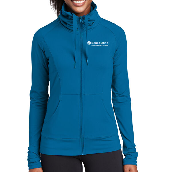 Sport-Tek® Women's Sport-Wick® Stretch Full-Zip Jacket - Embroidered Logo Thumbnail