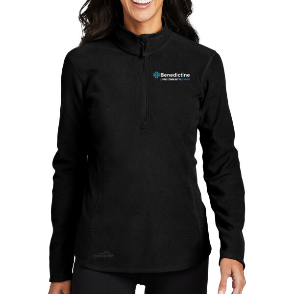 Eddie Bauer® Women's 1/2-Zip Microfleece Jacket - Embroidered Logo Thumbnail
