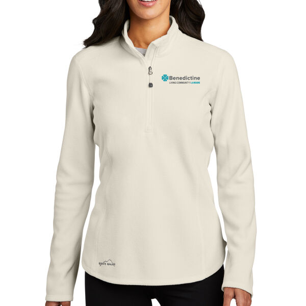 Eddie Bauer® Women's 1/2-Zip Microfleece Jacket - Embroidered Logo Thumbnail
