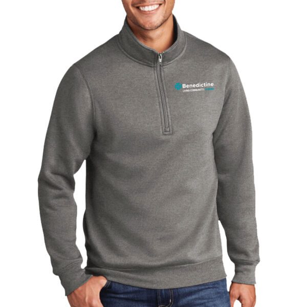 Port & Co™ Core Fleece 1/4-Zip Pullover Sweatshirt - Embroidered Logo Thumbnail